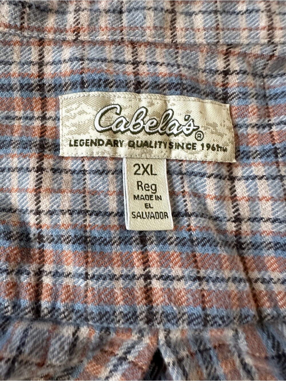 2XL Cabela’s Plaid Flannel